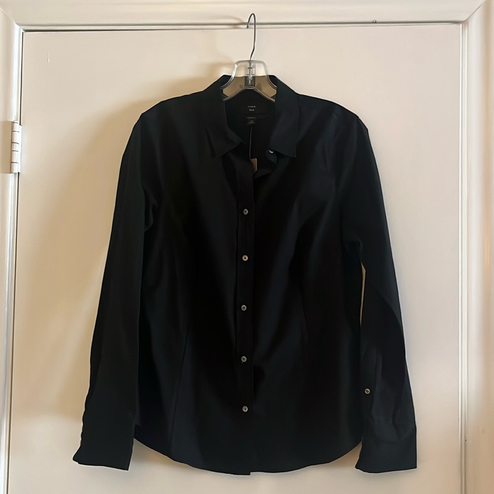 BNWT JCrew black button down, size 10.